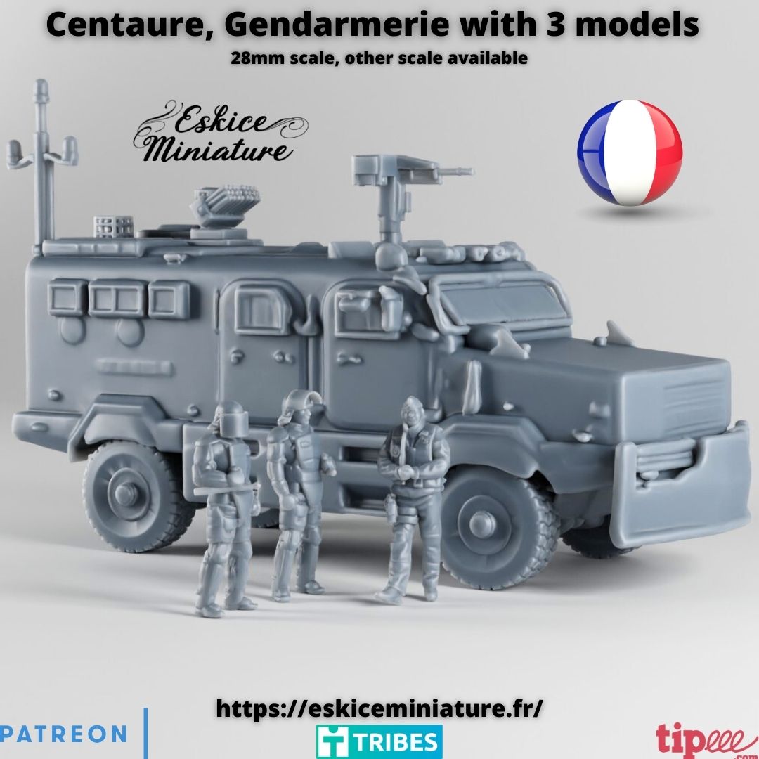 Miniature Camion Centaure Gendarmerie - Master Fighter 1/48 - Résine