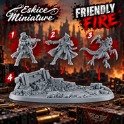 Friendly Fire – Sci-Fi Diorama (STL) | Grim Reach