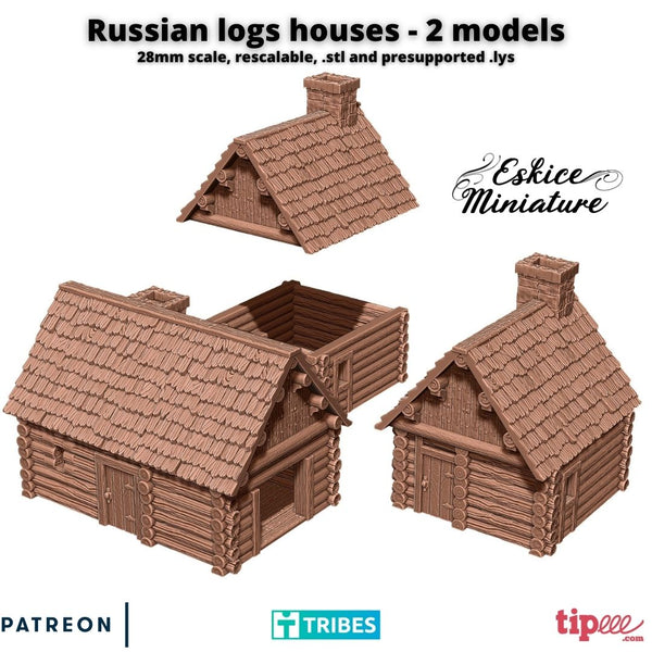 Maisons en rondins de type Russe - 2 modèles