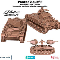 Panzer II ausf F avec pilote