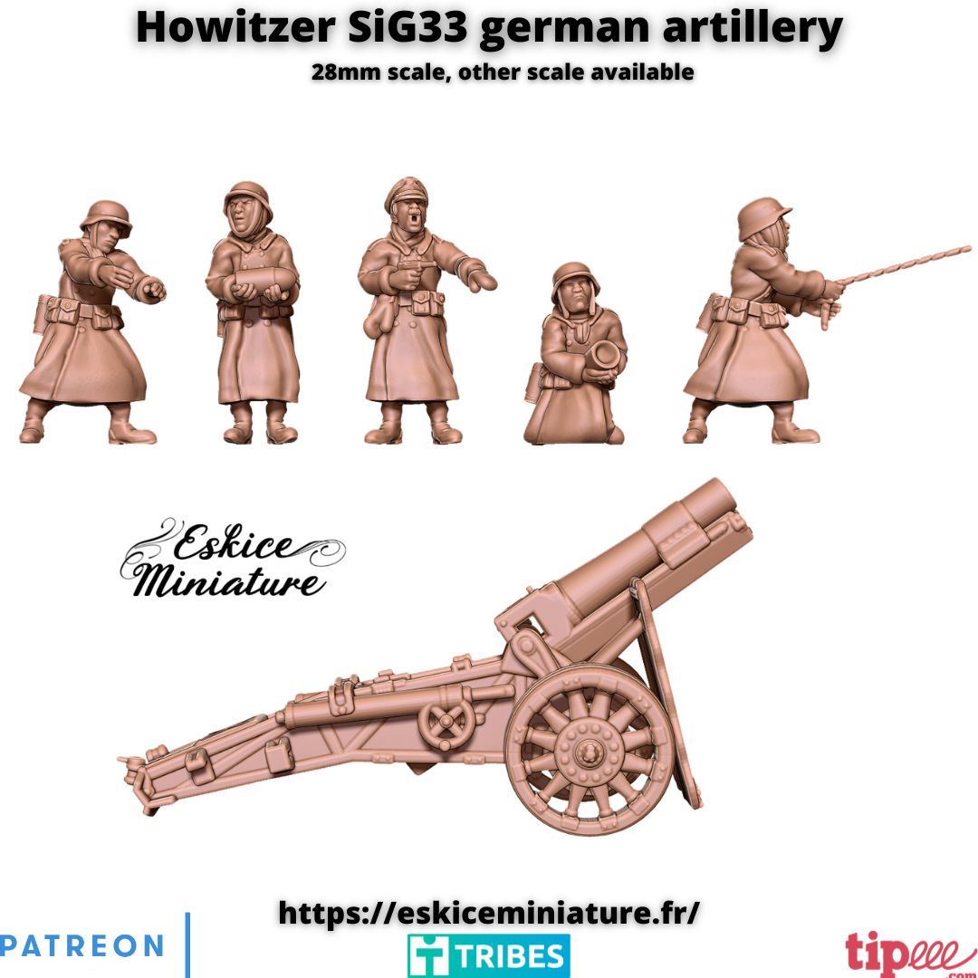 MASTER FIGHTER 1/48 MILITAIRE CANON SUR ROUE 15 OBUSIER LOURD