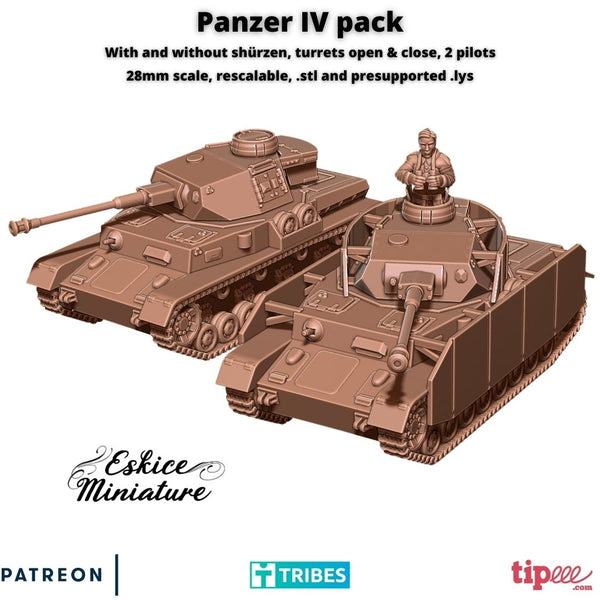 Panzer IV avec pilotes et shurzen