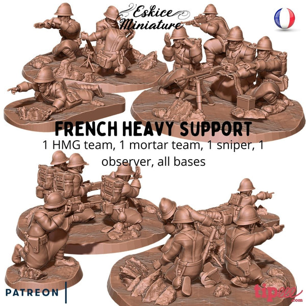 Support d'infanterie lourde Français