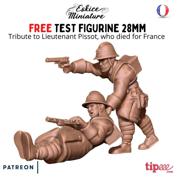 Lieutenant PISSOT, figurine hommage gratuite