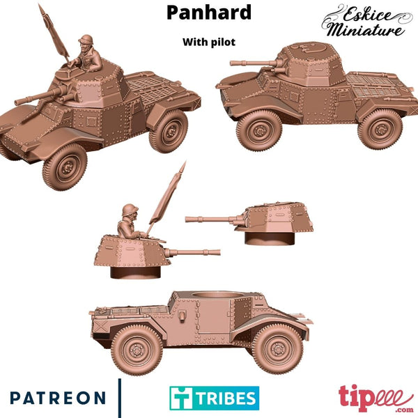 Panhard avec pilote - Tank Français