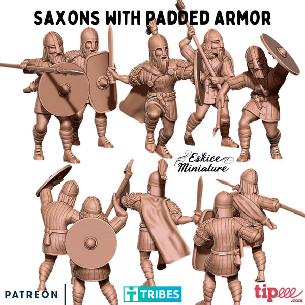 Saxons en armure matelassées