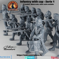 Infanterie avec casquette en ligne de feu (x12)