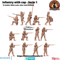 Infanterie avec casquette en ligne de feu (x12)