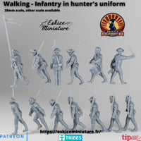 Infanterie en veste de chasseurs en marche (x13)