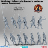 Infanterie en veste de chasseurs en marche (x13)