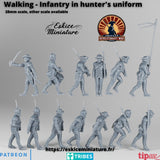 Infanterie en veste de chasseurs en marche (x13)