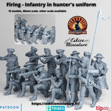 Infanterie en veste de chasseurs au feu (x13)