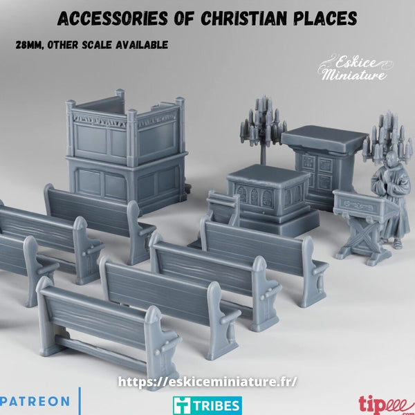 Accessoires lieux religieux V au Xème siècle