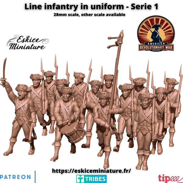 Infanterie de ligne en uniforme en marche série 1 (x14)