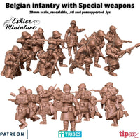 Soldats Belges avec armes spéciales