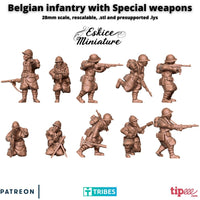 Soldats Belges avec armes spéciales