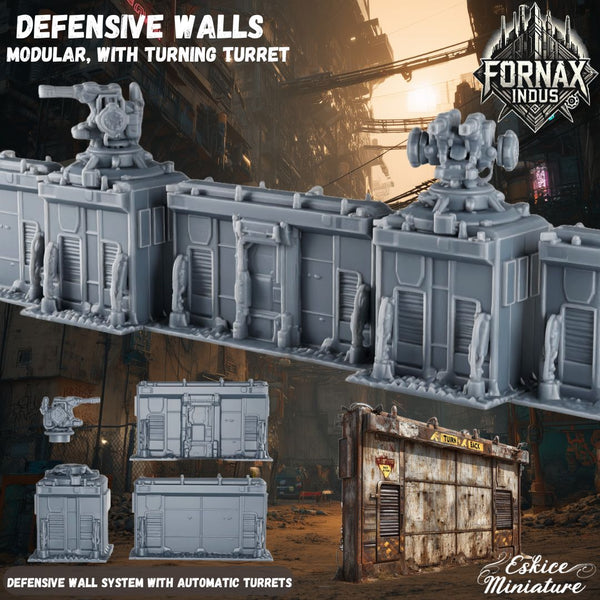 Murs de défense et tourelle automatique de Fornax Indus