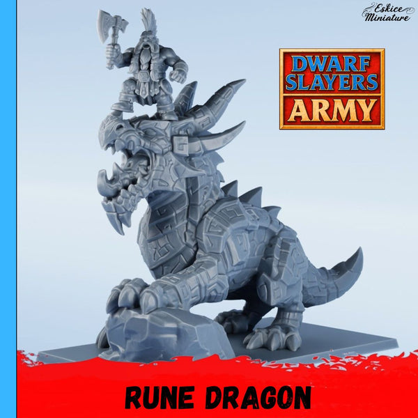 Dragon runique et seigneur tueur nain