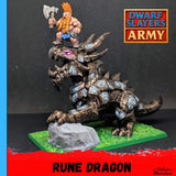 Dragon runique et seigneur tueur nain