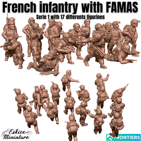 Soldats français avec FAMAS x17