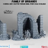 Famille de Brigands des ruines (figurines et décors)