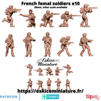 Femmes Soldats Français avec HK416 x10