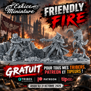 Friendly Fire – Sci-Fi Diorama (STL) | Grim Reach