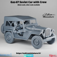 Voitures Gaz-67 avec équipage