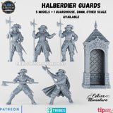 Gardes Hallebardiers (x5 + guérite)