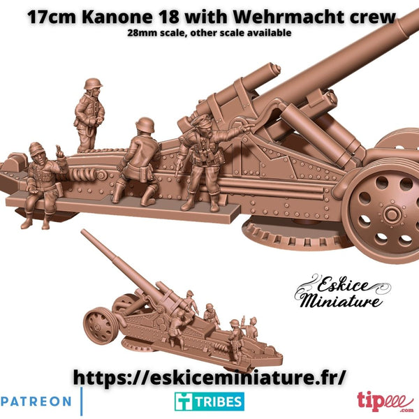 K18 Kanone 17cm et équipages