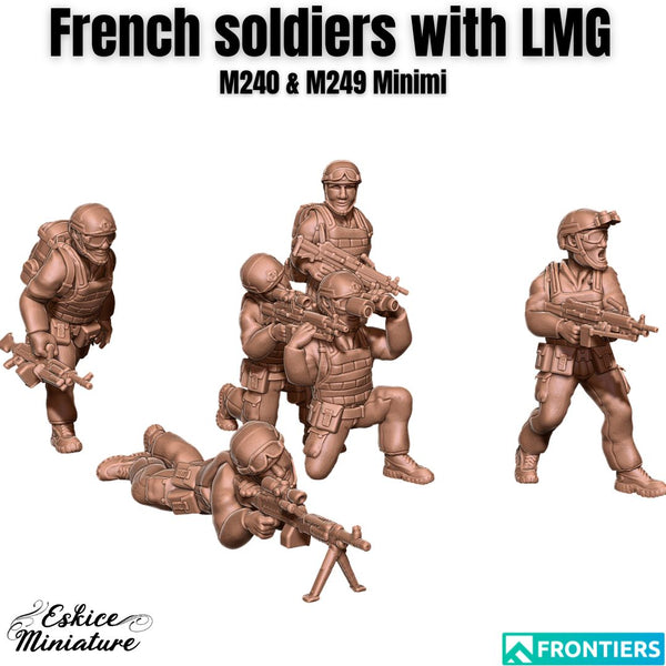 Soldats Français avec MINIMI et M240