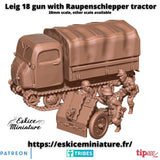Canon Leig 18 avec tracteur Raupenschlepper - Wehrmacht