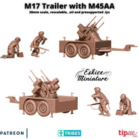 M45 AA sur remorque M17