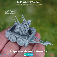 M45 AA sur remorque M17