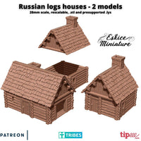 Maisons en rondins de type Russe - 2 modèles