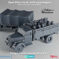 Camion Opel Blitz avec équipage