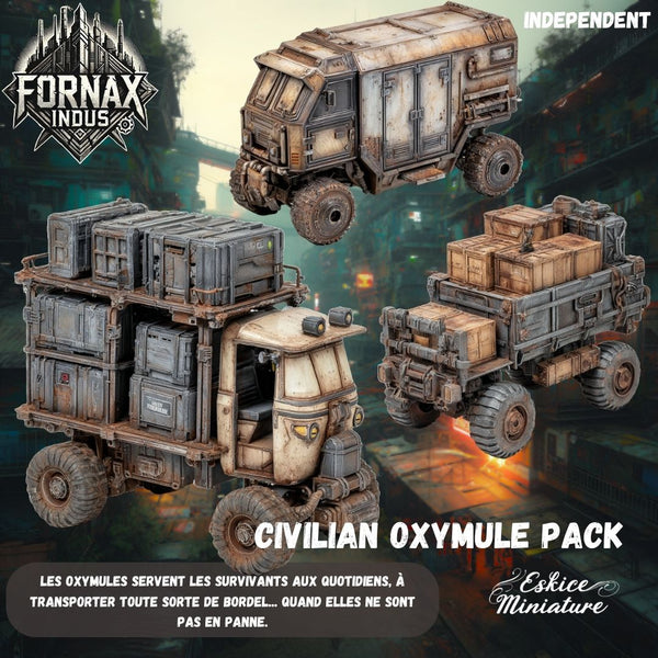 Oxymules civils de transport (x2 + remorque)