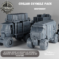 Oxymules civils de transport (x2 + remorque)