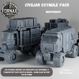 Oxymules civils de transport (x2 + remorque)