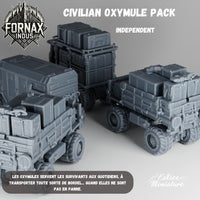 Oxymules civils de transport (x2 + remorque)