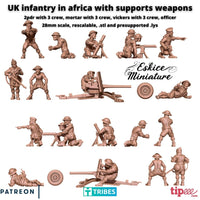 Armes de soutiens d'infanterie Anglais en Afrique