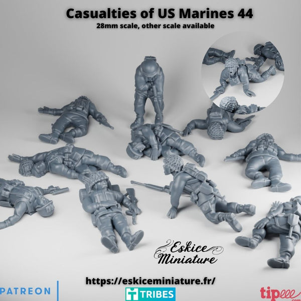 US Marines blessés et morts x10