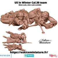 Equipage cal.30 MMG US en Hiver