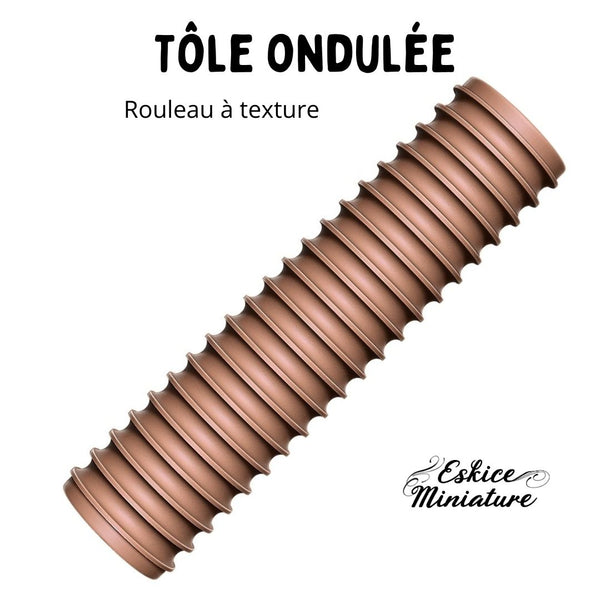Rouleau à texture : tôle ondulée – Eskice Miniature