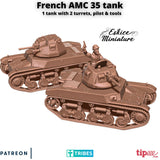 Tank AMC35 français avec pilote