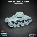 Tank AMC35 français avec pilote