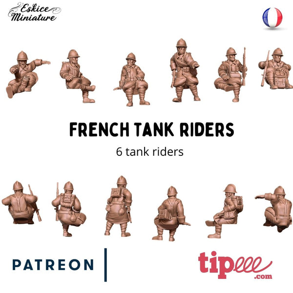 Chevaucheurs de tank Français