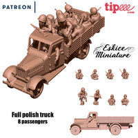 Camion Polonais avec passagers