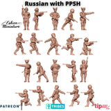 Soldats Russes avec PPSH x10