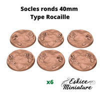 Socles ronds 40mm Rocaille (lot de 6)